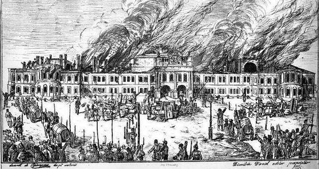 Incendiu la Palatul Administrativ Iași 1866